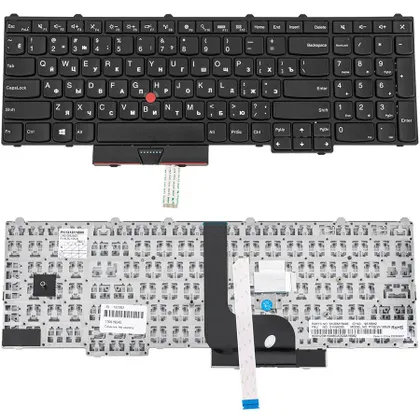 фото, Клавіатура для ноутбука LENOVO (ThinkPad: P50, P70) rus, black