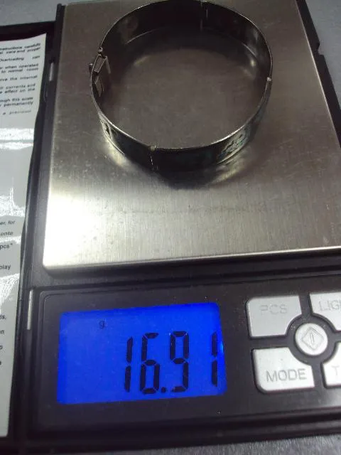 Женский жесткий браслет эмаль серебро вес 16,91 г Де купити