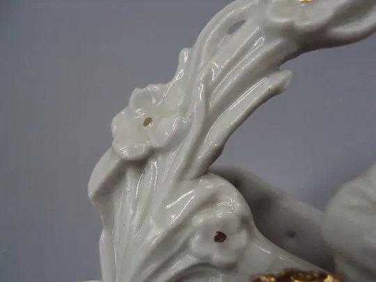 Карандашница фарфор Германия корзина ребенок и вазон мальчик с вазоном подставка для ручек №14340 Продаж