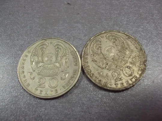 монета казахстан 20 тенге 1993 лот 2 шт №7777 З аукціону
