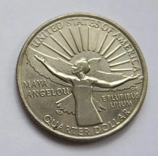 25 ЦЕНТІВ - квотер = 2022 р. - D = США - письменниця Майя Енджелоу Ціна