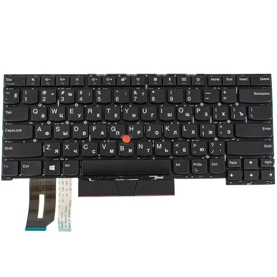 Купити Клавіатура для ноутбука LENOVO (ThinkPad: T490s, T495s) rus, black, без фрейму