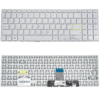 фото, Клавиатура для ноутбука ASUS (X521 series) rus, silver, без фрейма