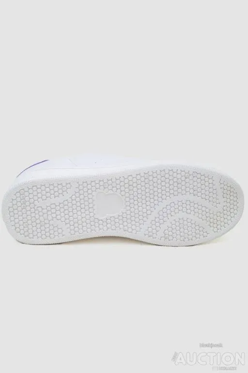 Кеди женские на шнурках, цвет бело-фиолетовый, 248RH187-4 Де купити