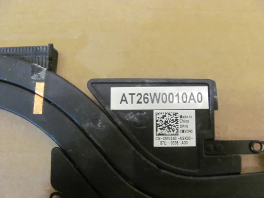 номер0915-14 термотрубка охолодження 0MV340 AT26W0010A0 для Dell   Precision 5530 M5530 XPS 15 9570  оригінал Продаж
