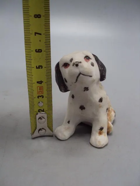 Фигура фарфор статуэтка миниатюра собака щенок далматин собачка далматинец высота 5,8 см №11172 Недорого