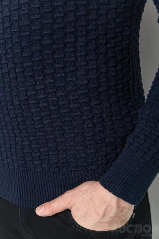 Свитер мужской, цвет темно-синий, 214R06260-2 Де купити