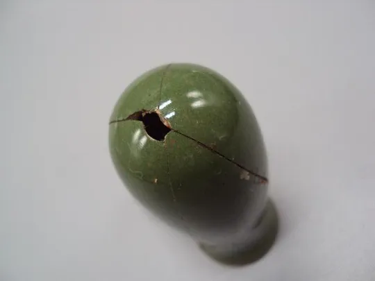 Двойник часть курительной трубки, в который вставляется чаша и чубук керамика 6 см №13530 Де купити