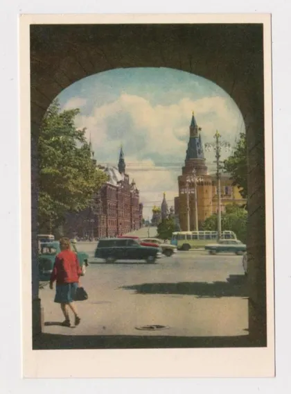 фото, МОСКВА - вид на КРЕМЛЬ от гостинницы *НАЦИОНАЛЬ* = 1962 г. = ГРАНОВСКИЙ = чистая #
