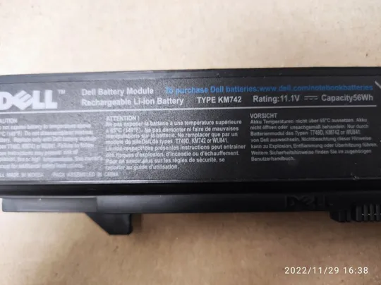 Оригінал АКБ, Акумуляторна батарея, живлення, battery, Оригінальна батарея DELL 0RM661 KM742 11.1V 56WH T749D 14.8V 37WH для Dell Latitude E5400 E5500 E5410 E5510 Продаж