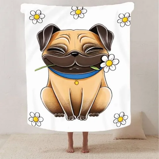 Купити Плед 3D Нежный мопсик 2908_A 13289 160х200 см