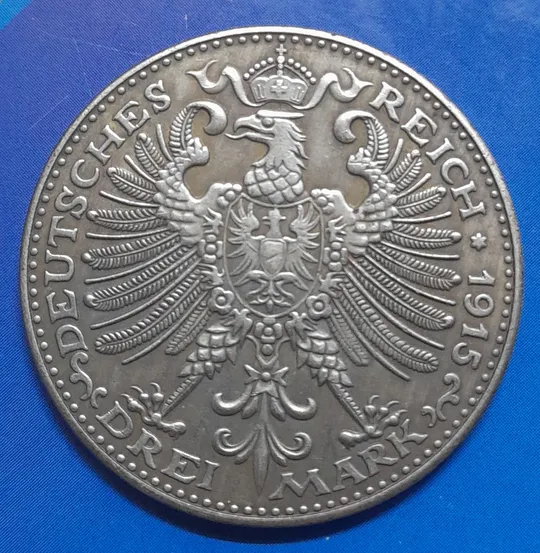 Купити Німеччина 3 марки 1915 р. - Вільгельм Ернст Велике герцогство Саксен-Веймар-Айзенах. Копія.