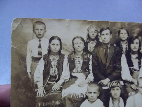 фотография открытка украинская вышиванка бусы 1935 в.оришковцы №5297 Продаж