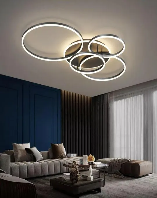 Люстра потолочная LED с пультом A55021/4-RGB-bk-k Черный 12х69х79 см. Ціна