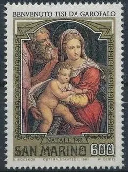 Сан-Марино Живопись Рождество 1981 Ціна