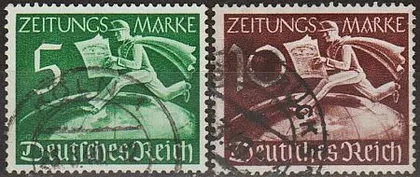фото, 1939 - Рейх - Газетні марки Z.738-739 _14,0 € _гаш