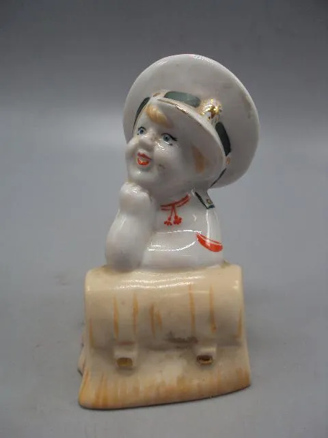 Фигура фарфор статуэтка Киев капитанская дочка с портфелем Буду как папа высота 12 см №14076 Ціна