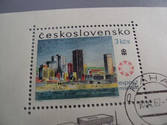 марка чехословакия блок 1967 ехро гаш №10064 З аукціону