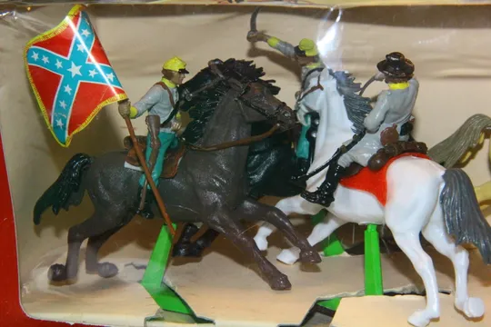 Купити КАВАЛЕРИСТИ КОНФЕДЕРАЦІЇ ПІВДЕННИХ ШТАТІВ кавалеристы BRITAINS 54мм Англія  НАБІР №7402