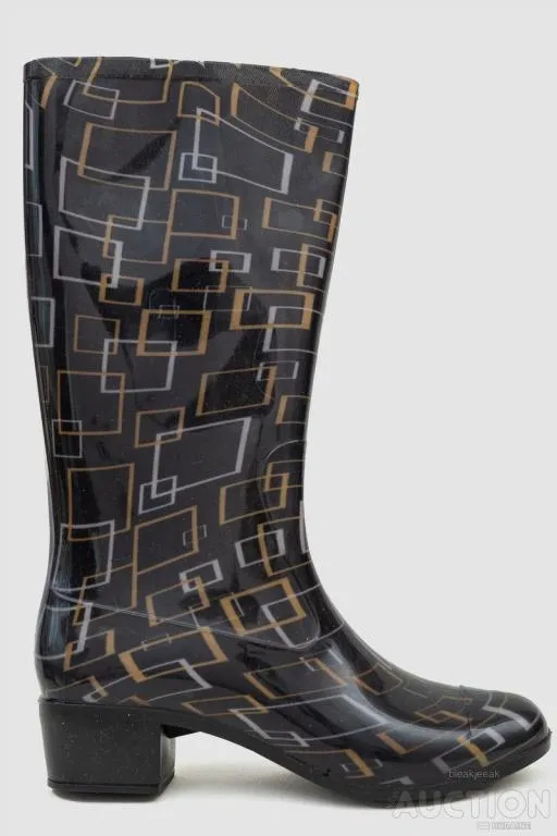 Сапоги резиновые женские, цвет черный, 243R002-188 Ціна