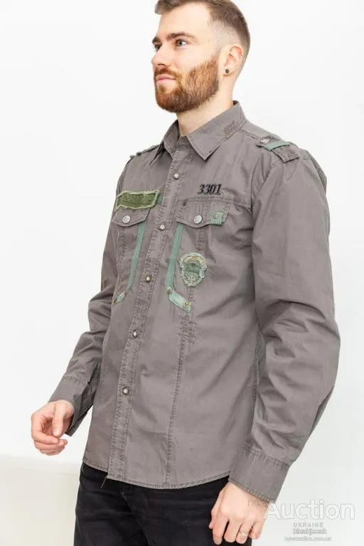 Рубашка мужская, цвет мокко, 131R141125 З аукціону