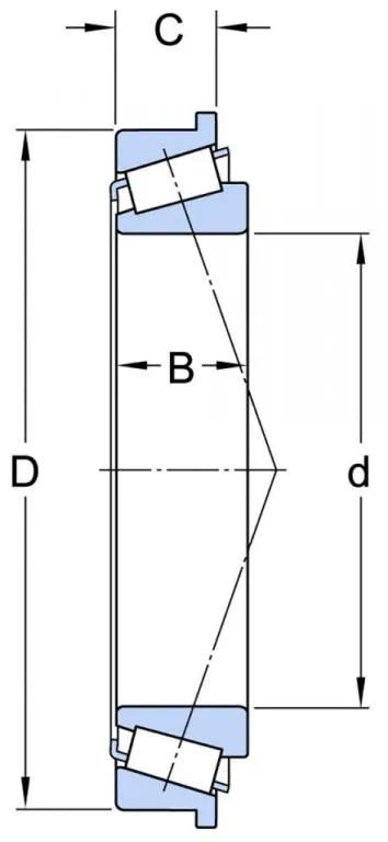 Купити Подшипник 67207 (bearing 30207R ) роликовый конический радиально-упорный ГПЗ-3 ГОСТ 27365-87  *