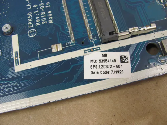 657-22 материнська плата EPK50 LA-G073P  L20372-601 SR3S1  Celeron N4000  для HP 250 255 256 258 G7 15-DA 15-DB 15-DR оригінал Характеристики