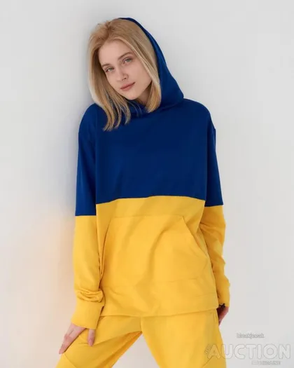 фото, Унісекс худіafia - "Ukraine" колір жовто-блакитний