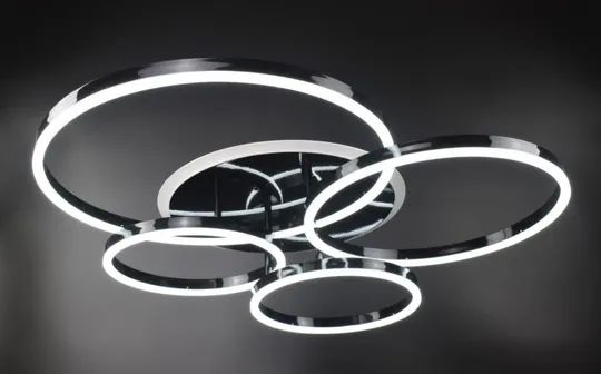 Люстра потолочная LED с пультом A55021/4-RGB-bk Черный 12х69х79 см. З аукціону