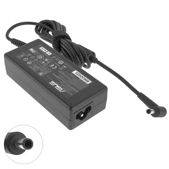 Купити Блок живлення для ноутбука ASUS 19V, 3.42A, 65W, 4.5*3.0-PIN, 3 hole, L-подібний роз'єм, black, RECTANGULAR