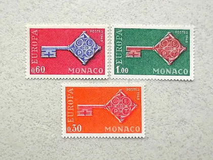 фото, Серія поштових марок Монако " Європа СЕРТ " 1968 рік **