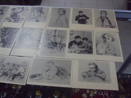 набор открыток юность вождя 1989 жуков лот 4 набора по 16 шт №1681 Інтернет-аукціон