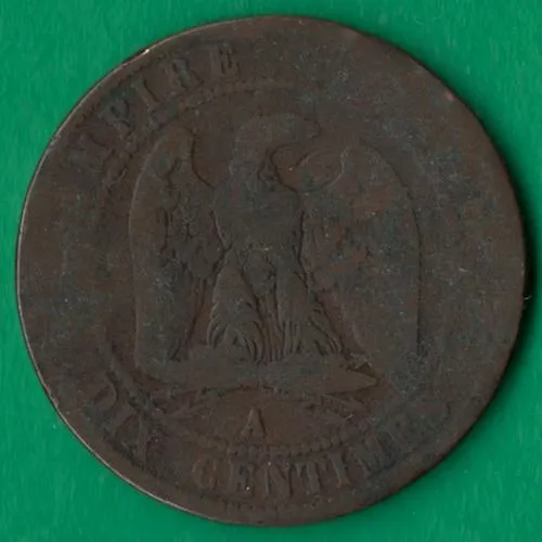 10 сантимів 1864 року A Франція [М] Ціна