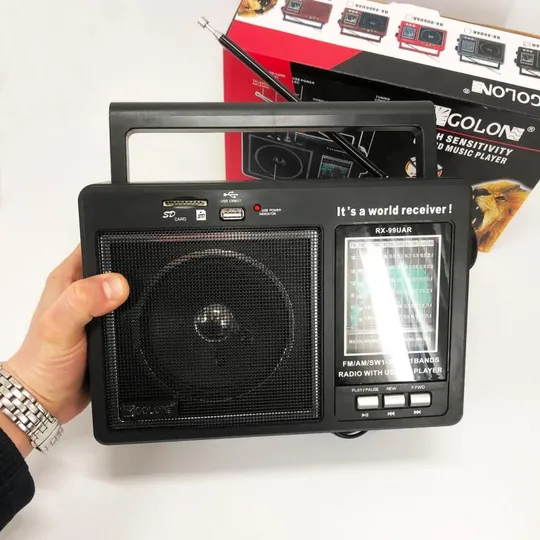 Купити Портативный радиоприемник GOLON RX-99/3920 аккумуляторный FM/AM/SW с воспроизведением USB/MicroSD