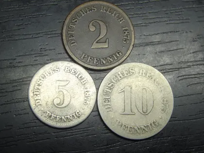 фото, Монети Німецької Імперії 1875 A (Вільгельм I)