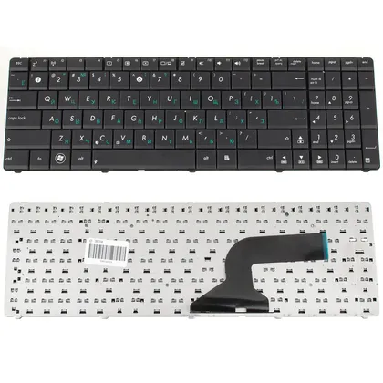 фото, Клавіатура для ноутбука ASUS (A52, K52, X54, N53, N61, N73, N90, P53, X54, X55, X61), rus, black (N53 version)