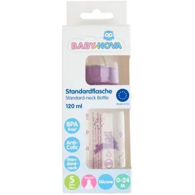 Купити Бутылочка для кормления Baby-Nova Декор 120 мл Розовый (3960067)