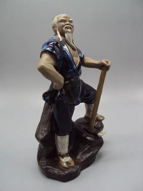 Фигура керамика статуэтка Китай китаец стоит с киркой высота 22,5 см №13566 Характеристики