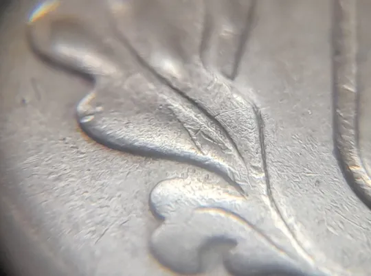 (6022) 25 копійок 1994 1БВм різновид розколів на лівому нижньому листі на аверсі (25 копеек 1994 1БВм брак) Продаж