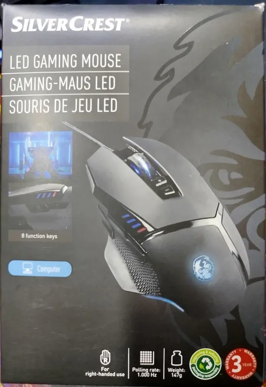 Ігрова мишка SILVERCREST з LED підсвіткою Продаж