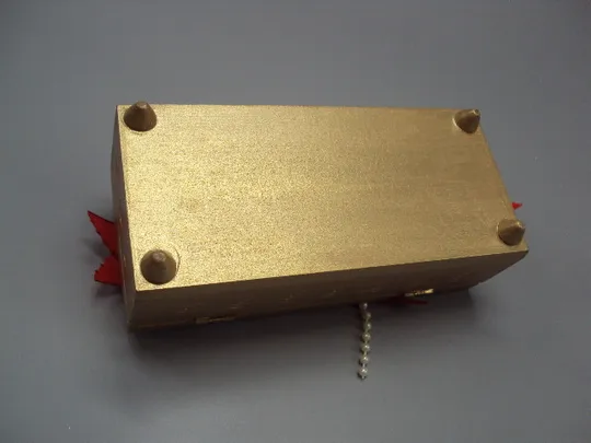 Шкатулка с бантиком дерево цветы каллы размер 5,4 х 15,7 х 7 см №18388 Торговий майданчик