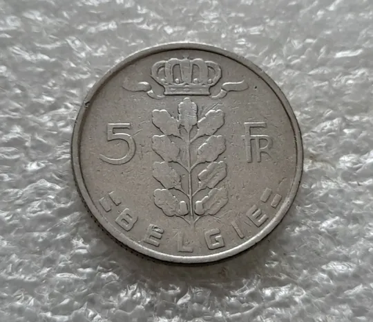 Купити (5665) 5 франків 1950 Бельгія (5 франков Бельгия) легенда голландською 'BELGIË'