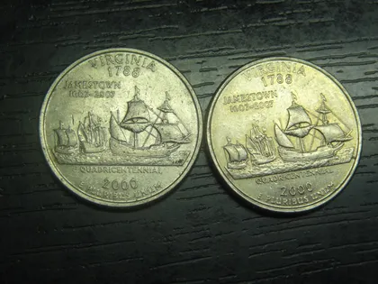 фото, 1/4 долара 2000 США Вірджинія (два різновиди)