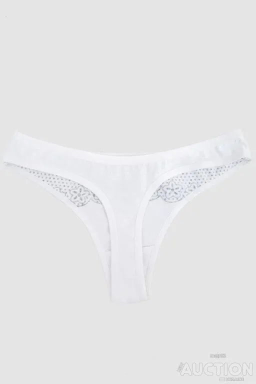 Трусы женские стринги, цвет бело-черный, 242R8816 З аукціону