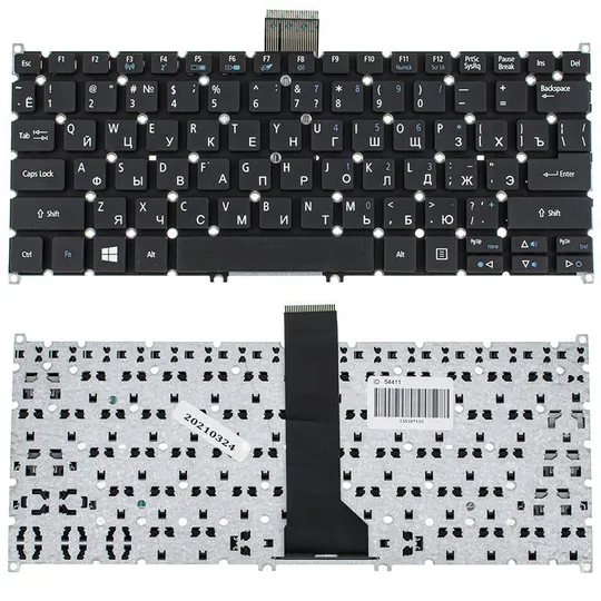 Купити Клавіатура для ноутбука ACER (ES1-311, ES1-331) rus, black, без фрейма