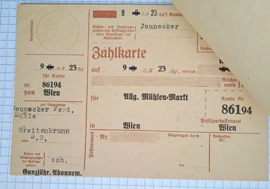 Поштова картка ділова пошта марки Гітлер 1944 рік Австрія Dc027 З аукціону