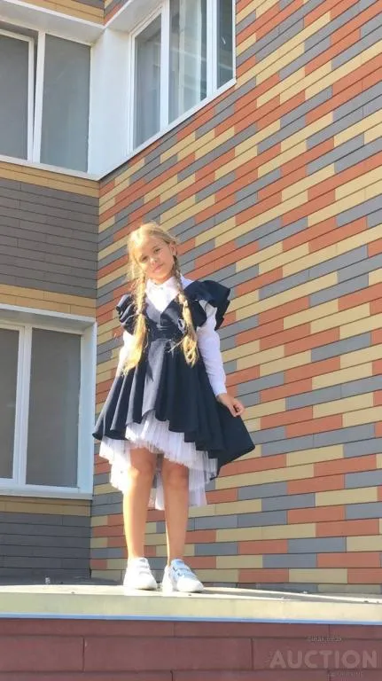 Сарафан для дівчинки колір темно синій Інтернет-аукціон