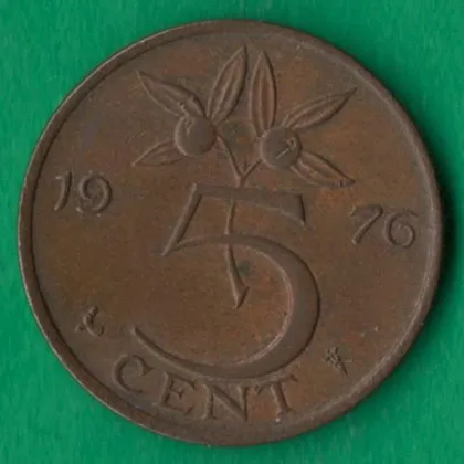 фото, 5 центів 1976 року Нідерланди [М]