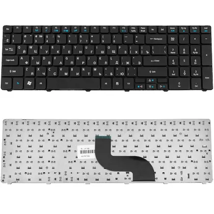 фото, Клавіатура для ноутбука ACER (AS: 5236, 5336, 5410, 5538, 5553, EM: E440, E640, E730, G640) rus, black