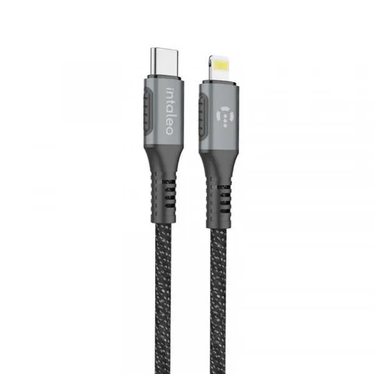 Кабель Intaleo CBGPD30WTL1 USB Type-C - Lightning (M/M), 1.2 м, Grey (1283126518089) Ціна